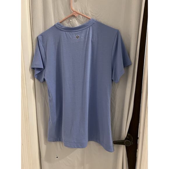 Avalanche Blue Slub Jersey Tee With Shaped Hem Women’s Sz L Gorpcore Hiking NWT - Picture 8 of 8